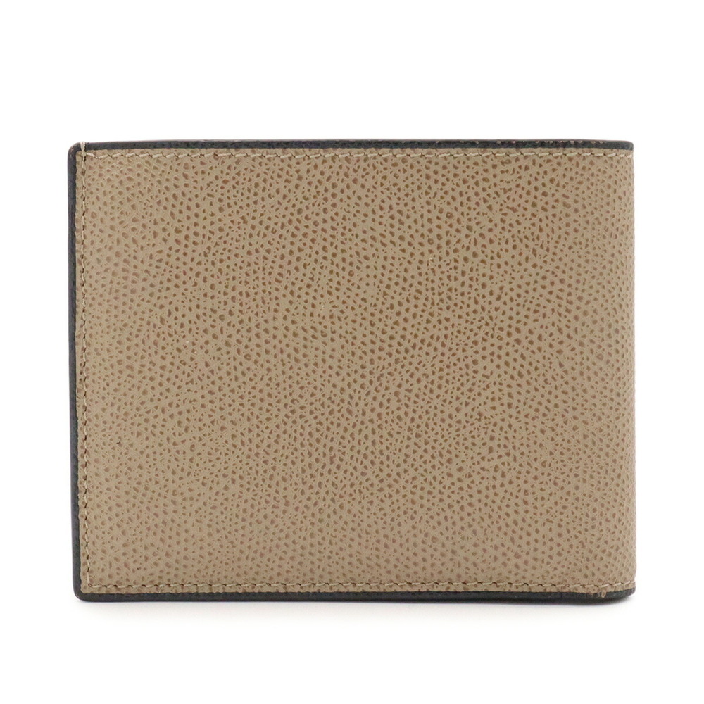 Valextra bi-fold wallet, leather, sand beige.